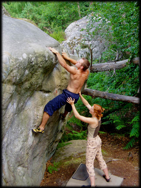 Foret de Fontainebleau: escalade sur les blocs